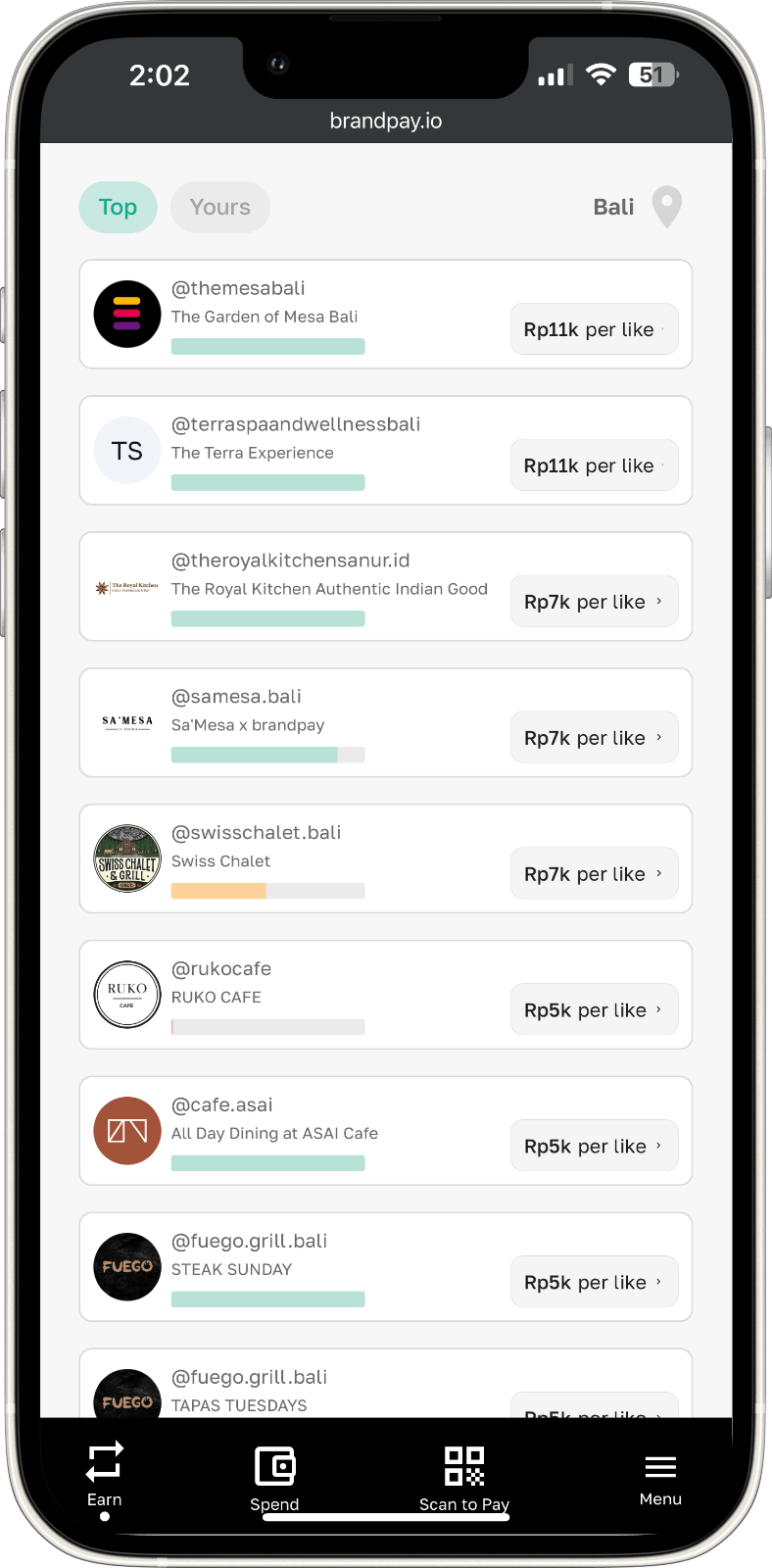 Browse campaigns - Brandpay
